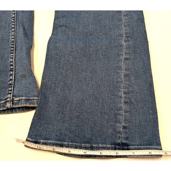 Free People Jeans Size 29 Flare Bell Bottom Button Fly High Rise Hippie Boho - Picture 8 of 11